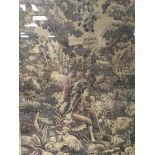 A 18th or Early 19th Century Continental woven tapestry with a Shepherd and other figures with a