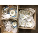 Three boxes of Noritake and other Oriental china items.