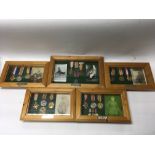 A collection of WW1 medals in presentation cases for a number of soldiers to include Chief Officer