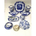 A small quantity of modern Spode 'Italian' blue an