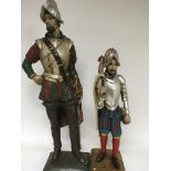 Two figures in the form of cavaliers - NO RESERVE