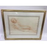 A Georg Erlich, (1897-1966), framed nude, pastel study of a reclining boy.Pencil signed with gallery