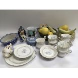 A Paragon tea service, some blue and white china etc.