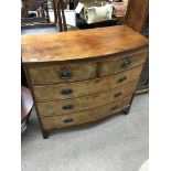 A Victorian mahogany bow fronted chest of drawers