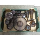 A box containing Art Deco cloud glass items - NO RESERVE