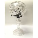 A Quality cut glass table lamp height 35cm.