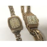 A Ladies 9carat gold wrist watch maker Accurist we