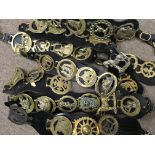 A collection of horse brasses various