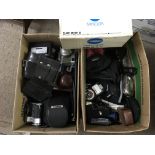 2 boxes of cameras