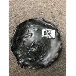 A small Art Noveau Orivit pewter dish