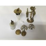 A Festival Of Britain 1951 cork screw stand a modern design brass Beney table lighter and other
