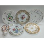 A collection of 19th century English ceramics including Minton, Copeland & Garrett, Hilditch,