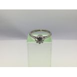 An 18ct white gold diamond solitaire ring, approx .60ct, approx 2.8g and approx size K.