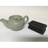 A First class British Rail tea pot and a BR paper weight (2)