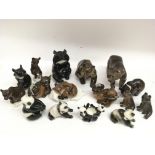 A group of Russian Lomonosov porcelain model bears.. No damage or restoration