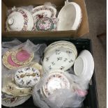 A collection of Royal Crown Derby and Wedgwood teawares