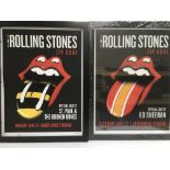 Two limited edition Rolling Stones Zip Code tour prints, numbers 318/500 and 478/500, approx 51cm