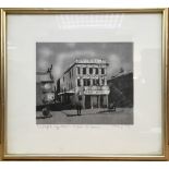Harold Riley 1934- present, print titled “The Salford Hippodrome”,dated ‘77 and signed Riley in