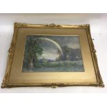 An original, gilt framed watercolour attributed to Ernest Llewellyn Hampshire, (1882-1944),