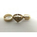 Three 9 ct gold rings 6.5 grams approx.