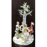 A Meissen porcelain figural centrepiece, 31cm