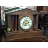 A large Ansonia, eight day mantle clock of Classic