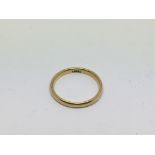 A 22ct gold wedding band, approx 2.6g and approx s