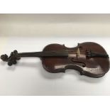 A French 3/4 size violin, circa 1900, labelled 'Ce