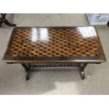 A Victorian mahogany marquetry topped hall table.