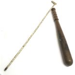 A late Victorian wooden policeman's truncheon, ini