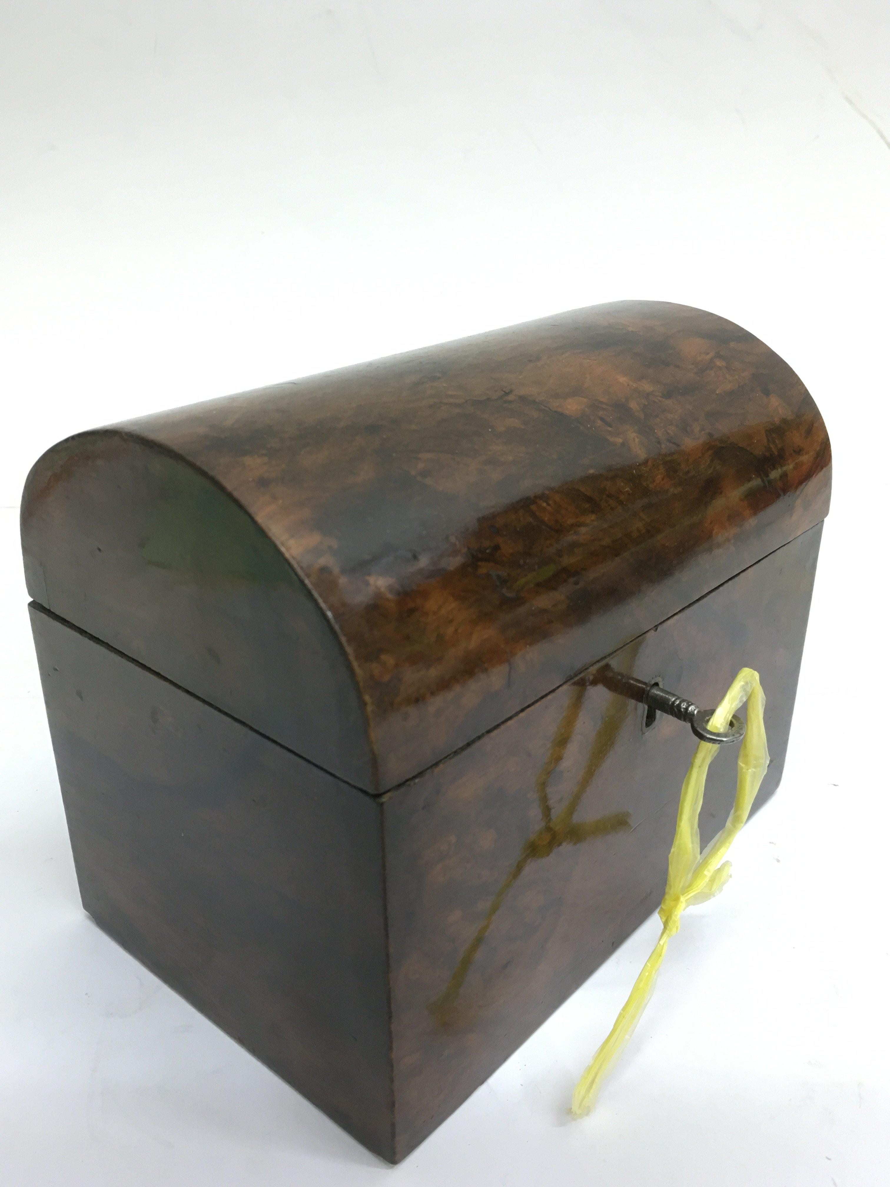 A dome shaped tea caddy, approx 17x18cm long - Image 2 of 2