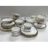 A porcelain Paragon tea set and a bone China Queen