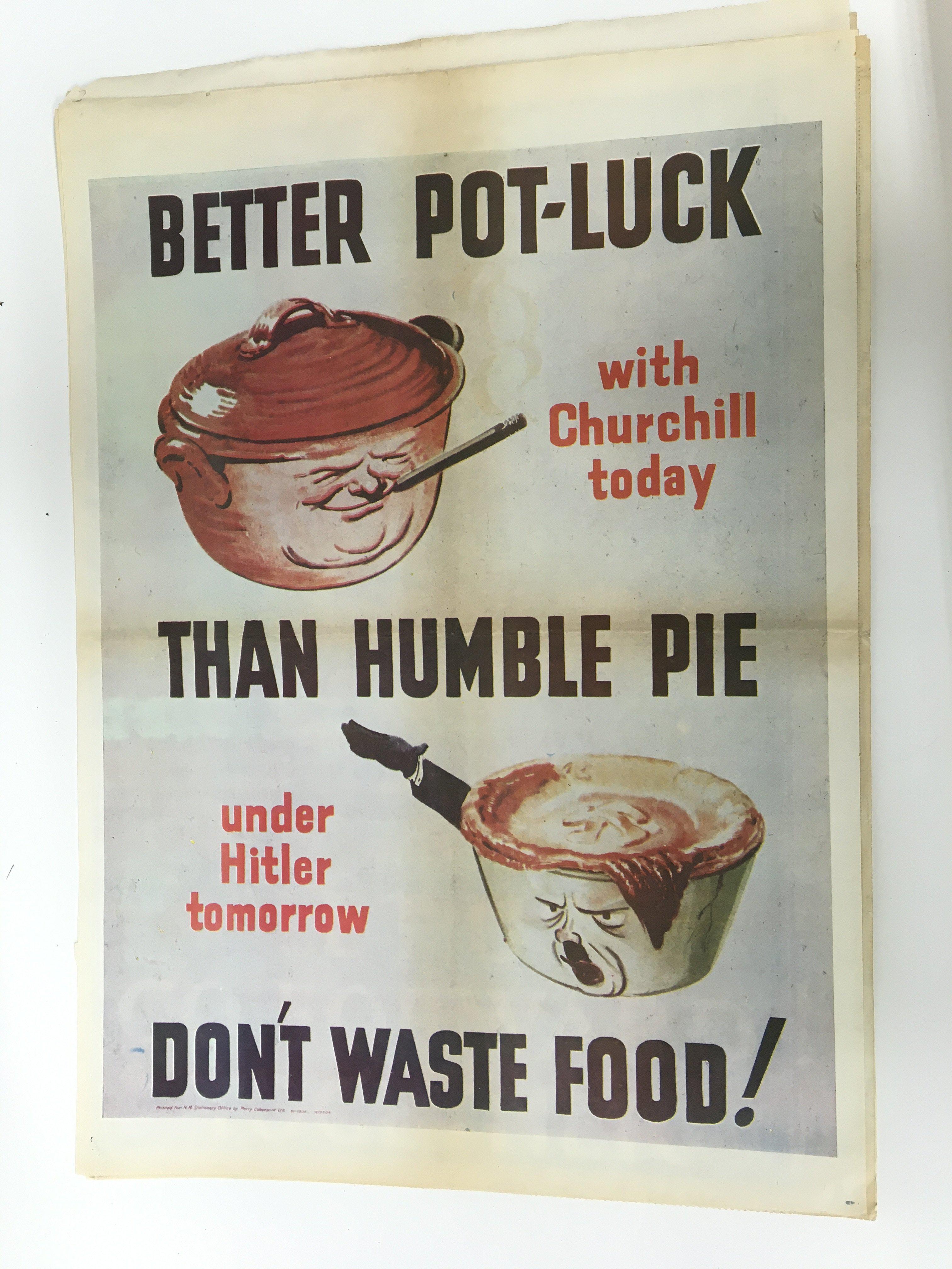 Ten old war time Unframed posters - Image 8 of 10