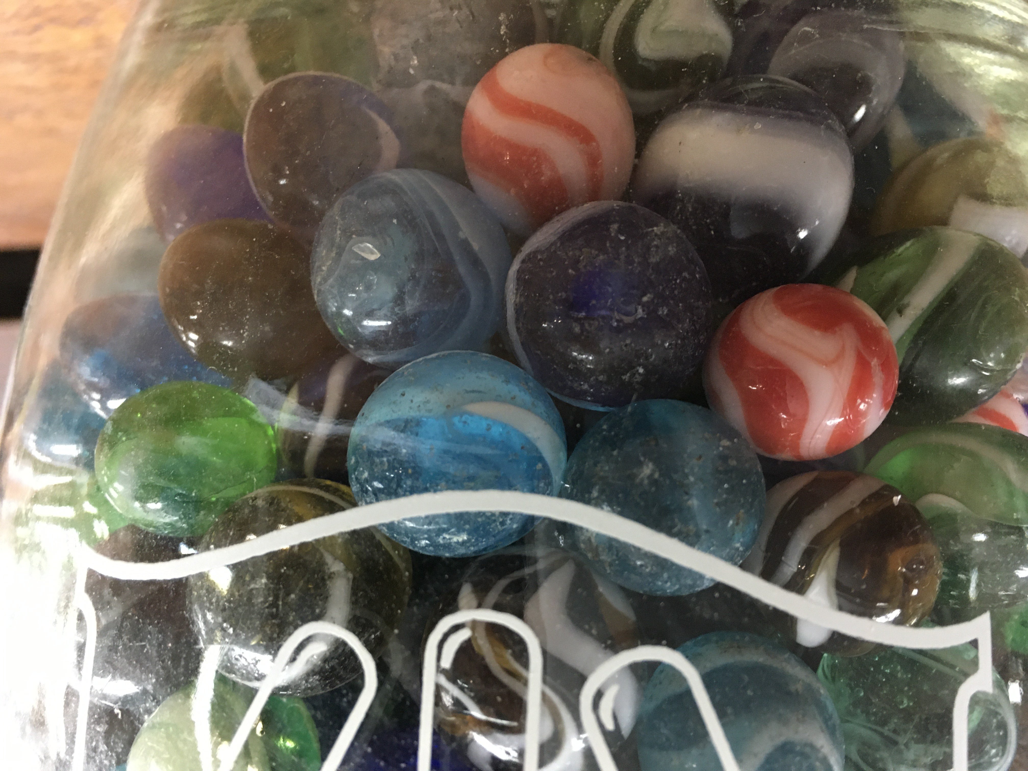 A jar of mixed early marbles. - Image 2 of 2