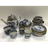 A collection of Oriental blue and white tea servic