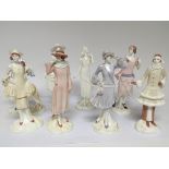 A set of Royal Worcester figures The Vogue collection. (8)