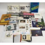 A box of stamps and 1st Day covers including Sotheby's Collection 'Silk' issues, Penny red stamps