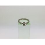 A platinum solitaire diamond ring, approx 0.5ct, a