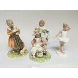 Four Royal Doulton figures Age of Innocence series
