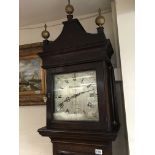 A 30 hour oak cased longcase clock with a silvered dial and movement by Thwaites, London c.1816.