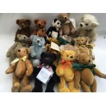 A collection of Deans Teddy bears, all tagged and