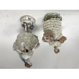 2 porcelain lace work figures. (A/F)