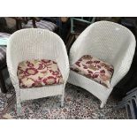 Two Lloyd Loom chairs - NO RESERVE