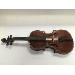 A circa 1900 good French 3/4 size violin by Nicola