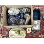 A collection of Spode Italian blue and white China plus Royal Worcester porcelain jug etc.