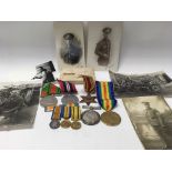 Two First World War medals PTE . H.R Buchan, R.A.M