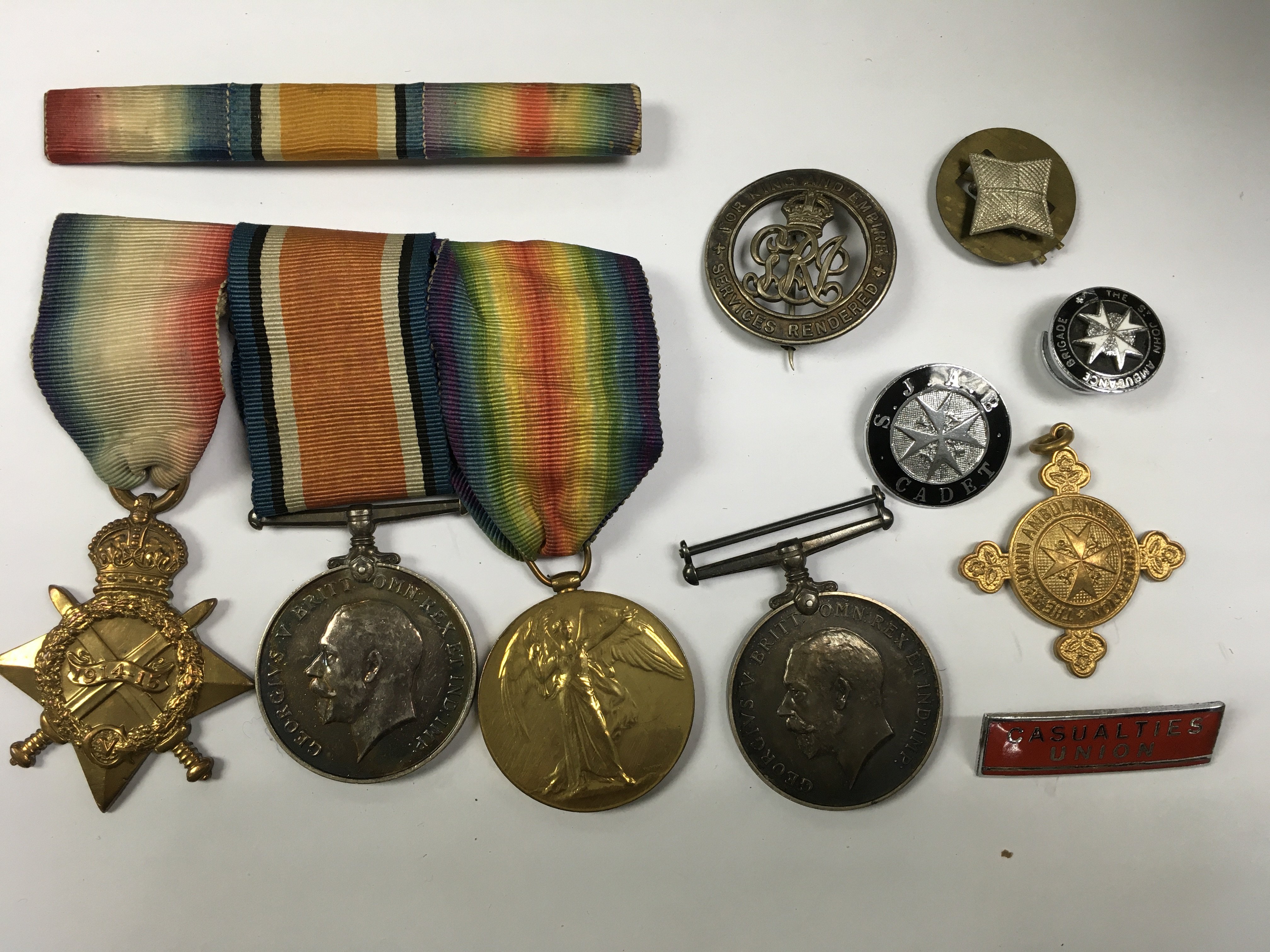 A WW1 set of medals awarded to 4567 Pte. J A C Tid