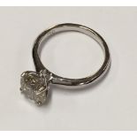 An 18ct white gold and solitaire Diamond 2.19ct