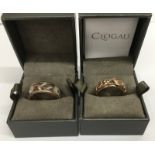 A 9ct Welsh two tone gold Clogau ring of entwined