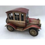 Tinplate, battery operated, vintage car, 1960s toy